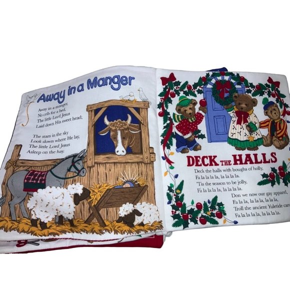 Children's Cloth / Fabric Books- Set of 2 Christmas Songbook & Learning with Te - Picture 6 of 7